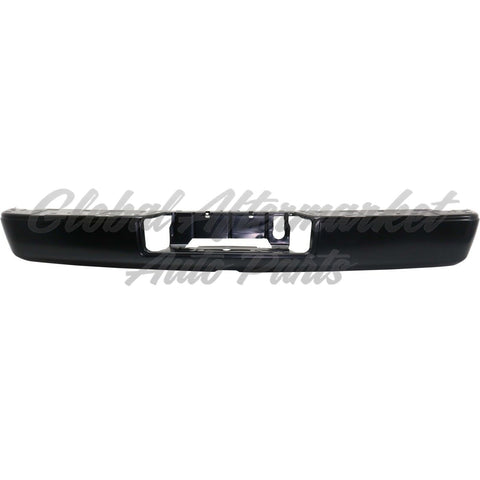 BUMPER RR ASSY BLACK W/BAR/PAD W/TRAILER PLUG CUTOUT W/O PARK ASSIST SENSOR