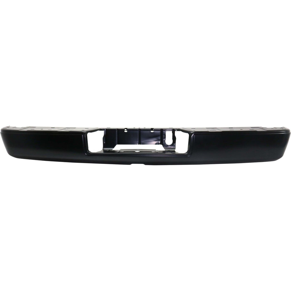 BUMPER RR ASSY BLACK W/BAR/PAD W/TRAILER PLUG CUTOUT W/O PARK ASSIST SENSOR