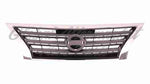 GRILLE PAINTED DARK SILVER/BLACK W/CHROME MLDG SR — photo 1
