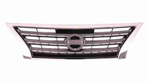 GRILLE PAINTED DARK SILVER/BLACK W/CHROME MLDG SR