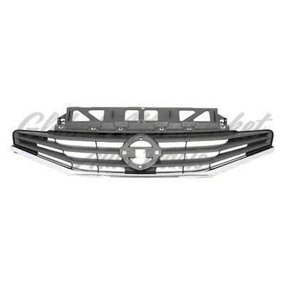 GRILLE NOTE PAINTED GRAY W/CHROME MOULDING