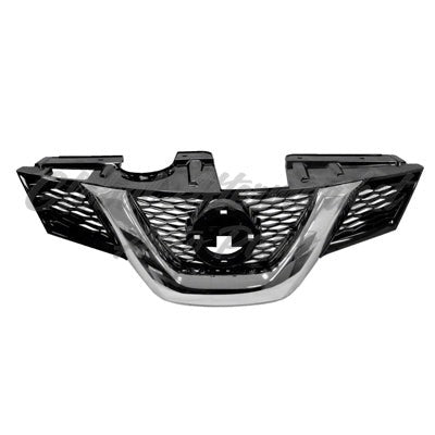GRILLE PAINTED BLACK W/CHROME MOULDING W/CAMERA HOLE