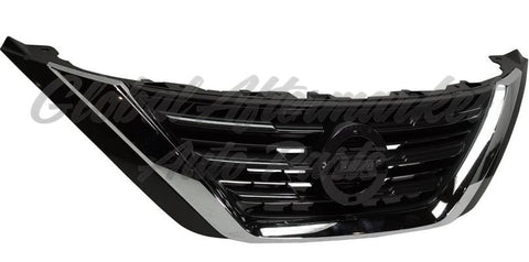 GRILLE UPPER PTD SILVER GRAY W/CHROME MOULDING