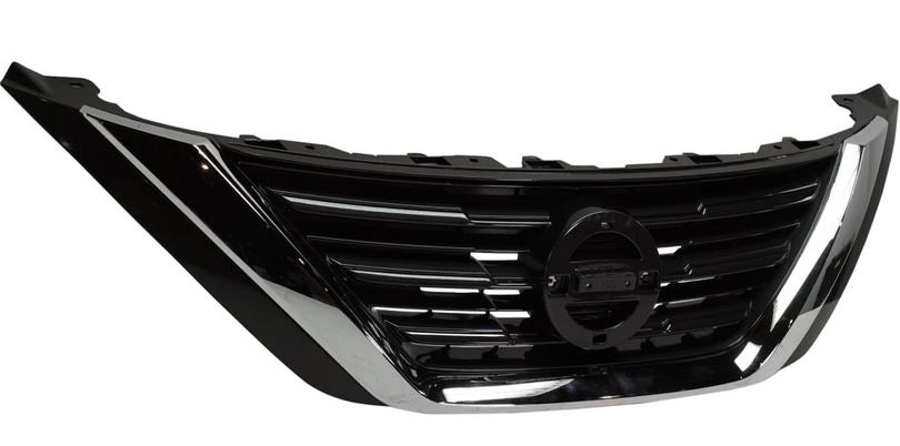 GRILLE UPPER PTD SILVER GRAY W/CHROME MOULDING