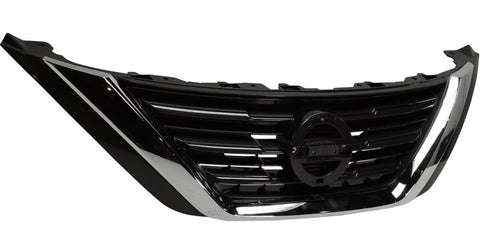GRILLE UPPER PTD SILVER GRAY W/CHROME MOULDING