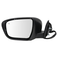 DOOR MIRROR LH POWER HTD WITH SIDE VIEW CAMERA/TURN SIGNAL/NON-PAINTABLE BLACK CAP