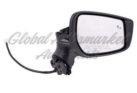 DOOR MIRROR RH POWER HTD MANUAL FOLD TEXTURED BASE W/ GLOSS BLACK CAP W/SIGNAL/BLIND SPOT