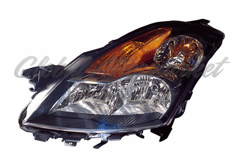HEAD LAMP LH HALOGEN BLACK HOUSING HQ