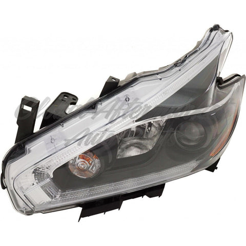 HEAD LAMP LH HALOGEN W/BLACK BEZEL