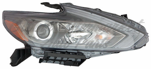 HEAD LAMP RH HALOGEN W/BLACK BEZEL W/O LED DAYTIME RUNNING LIGHT