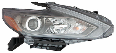 HEAD LAMP RH HALOGEN W/BLACK BEZEL W/O LED DAYTIME RUNNING LIGHT
