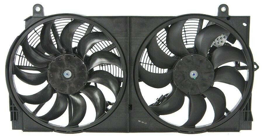 NISSAN LEAF 2018 COOLING FAN ASSY TWO FAN ASSYS SIDE BY SIDE SL/SV MODEL WITH 214934GAOA MODULE