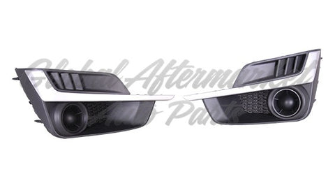 FOG LAMP COVER FR LH W/PAINTED SILVER MOULDING