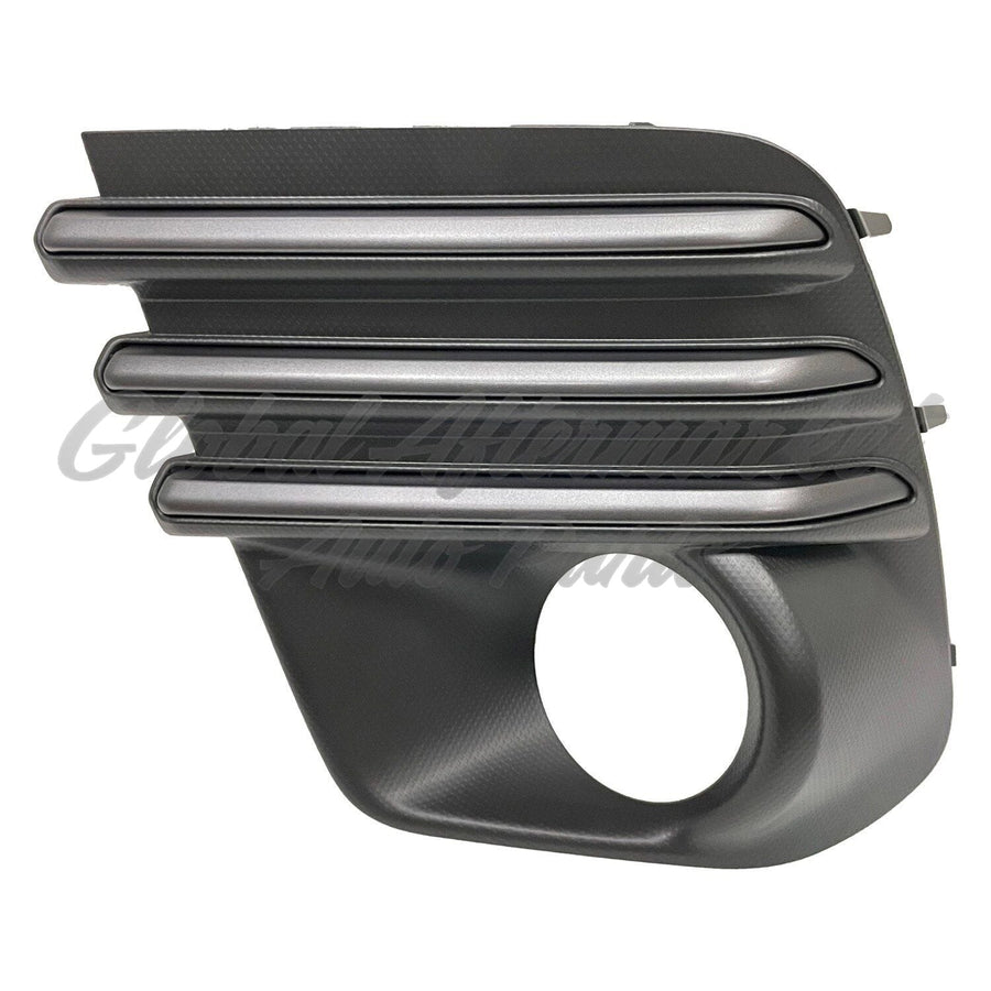 FOG LAMP BEZEL FR LH BLACK W/STEEL GRAY MOLDING STRIPS W/ROUND HALOGEN FOG LAMPS EXCLUDE WILDERNESS /SPRT