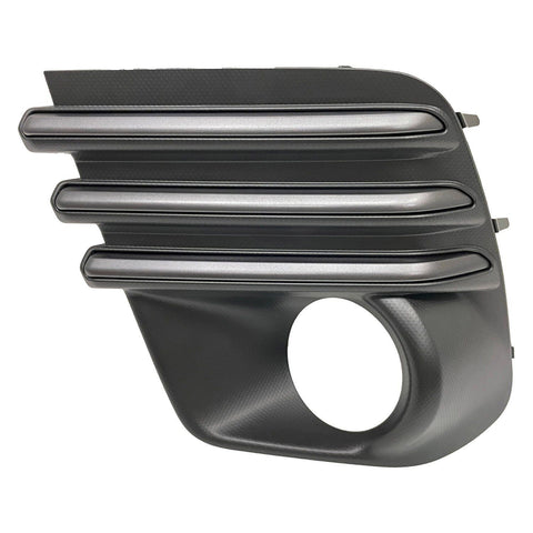 FOG LAMP BEZEL FR LH BLACK W/STEEL GRAY MOLDING STRIPS W/ROUND HALOGEN FOG LAMPS EXCLUDE WILDERNESS /SPRT