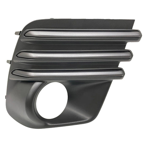 FOG LAMP BEZEL FR RH BLACK W/STEEL GRAY / ROUND HALOGEN FOG LAMPS EXCLUDE WILDERNESS/SPRT