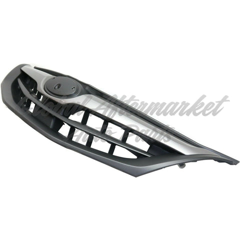 GRILLE MATTE-BLACK W/MOULDING SILVER GRAY