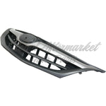 GRILLE MATTE-BLACK W/MOULDING SILVER GRAY — photo 1