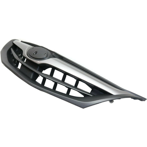 GRILLE MATTE-BLACK W/MOULDING SILVER GRAY