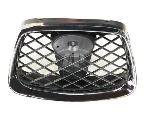 GRILLE CENTER MATT-BLACK W/CHROME MLDG (IMPREZA/OUTBACK)