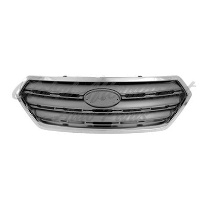 GRILLE PAINTED SILVER GRAY W/CHROME MOULDING