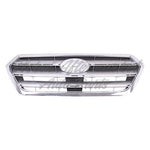 GRILLE PAINTED SILVER GRAY W/CHROME MOULDING — photo 1