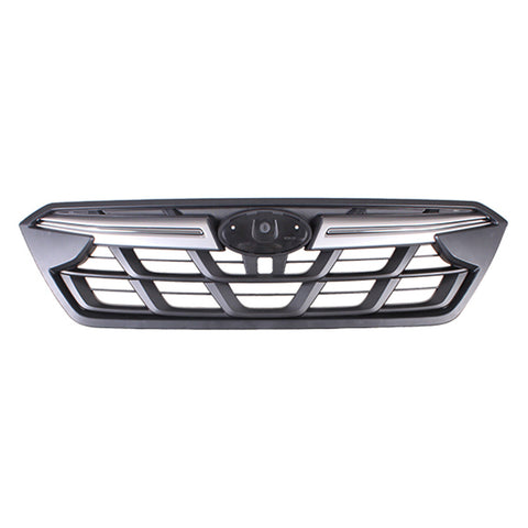 GRILLE FR BLACK W/UPPER ARGENT MOLDING W/CHROME INSERT STRIP W/O EMBLEM FOR 2.5