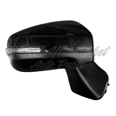 DOOR MIRROR RH POWER BLACK CAP HTD W/SIGNAL