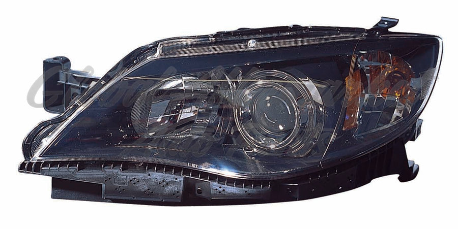 HEAD LAMP LH BLACK HALOGEN CAPA
