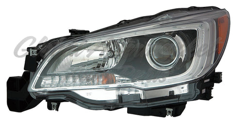 HEAD LAMP LH HALOGEN W/BLACK BEZEL/CHROME TRIM 3.6L HQ