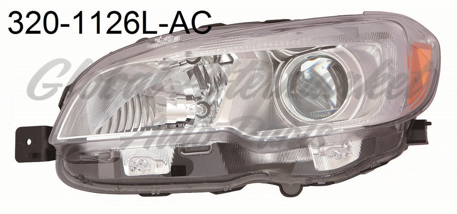 HEAD LAMP LH HALOGEN W/CHROME BEZEL HQ
