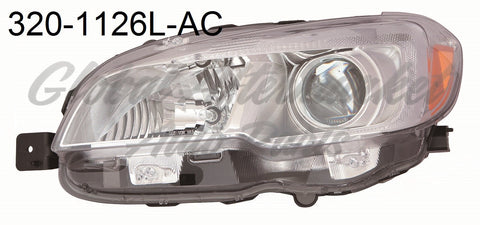 HEAD LAMP LH HALOGEN W/CHROME BEZEL HQ