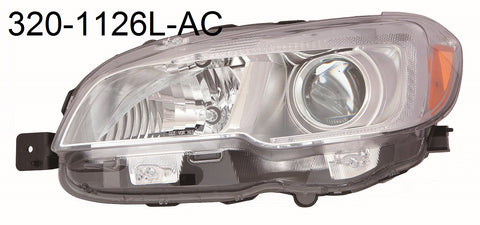 HEAD LAMP LH HALOGEN W/CHROME BEZEL HQ