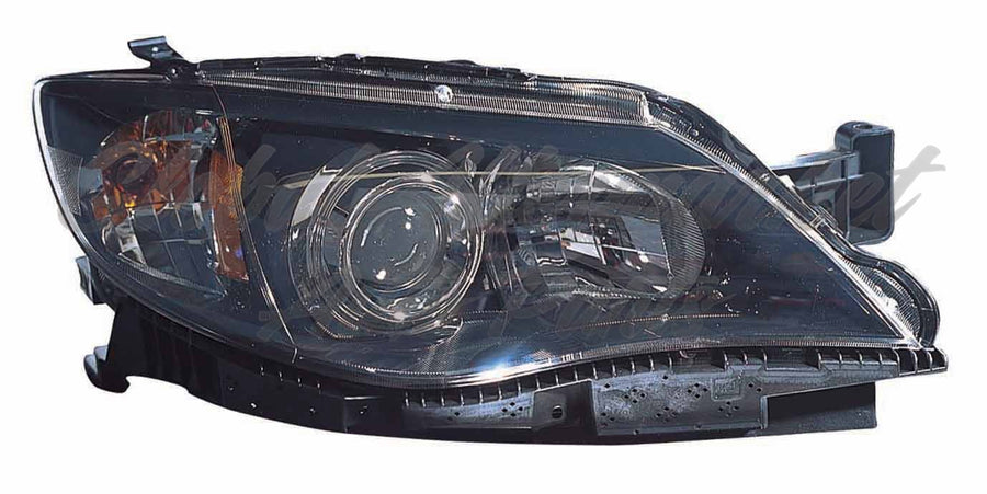 HEAD LAMP RH BLACK HALOGEN CAPA