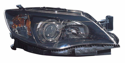HEAD LAMP RH BLACK HALOGEN HQ