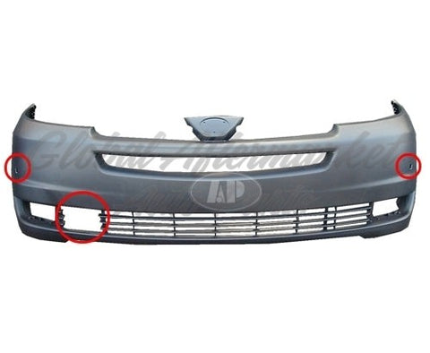 BUMPER FR PRIMED W/RADAR/SENSOR HOLE