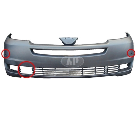 BUMPER FR PRIMED W/RADAR/SENSOR HOLE