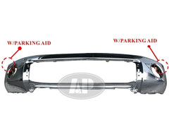BUMPER FACE BAR FR CHROME W/SENSOR