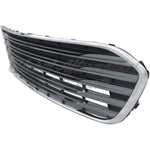 GRILLE LOWER PAINTED SILVR GRAY W/CHROME MLDG W/O SENSOR HOLE — photo 2