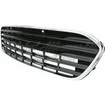 GRILLE LOWER PAINTED SILVR GRAY W/CHROME MLDG W/SENSOR HOLE — photo 3