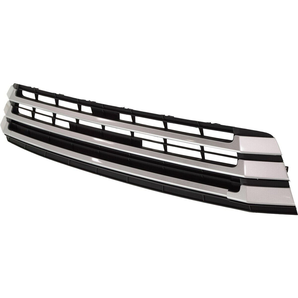 GRILLE LOWER MATTE BLACK W/SILVER MOULDING