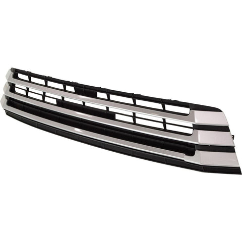 GRILLE LOWER MATTE BLACK W/SILVER MOULDING