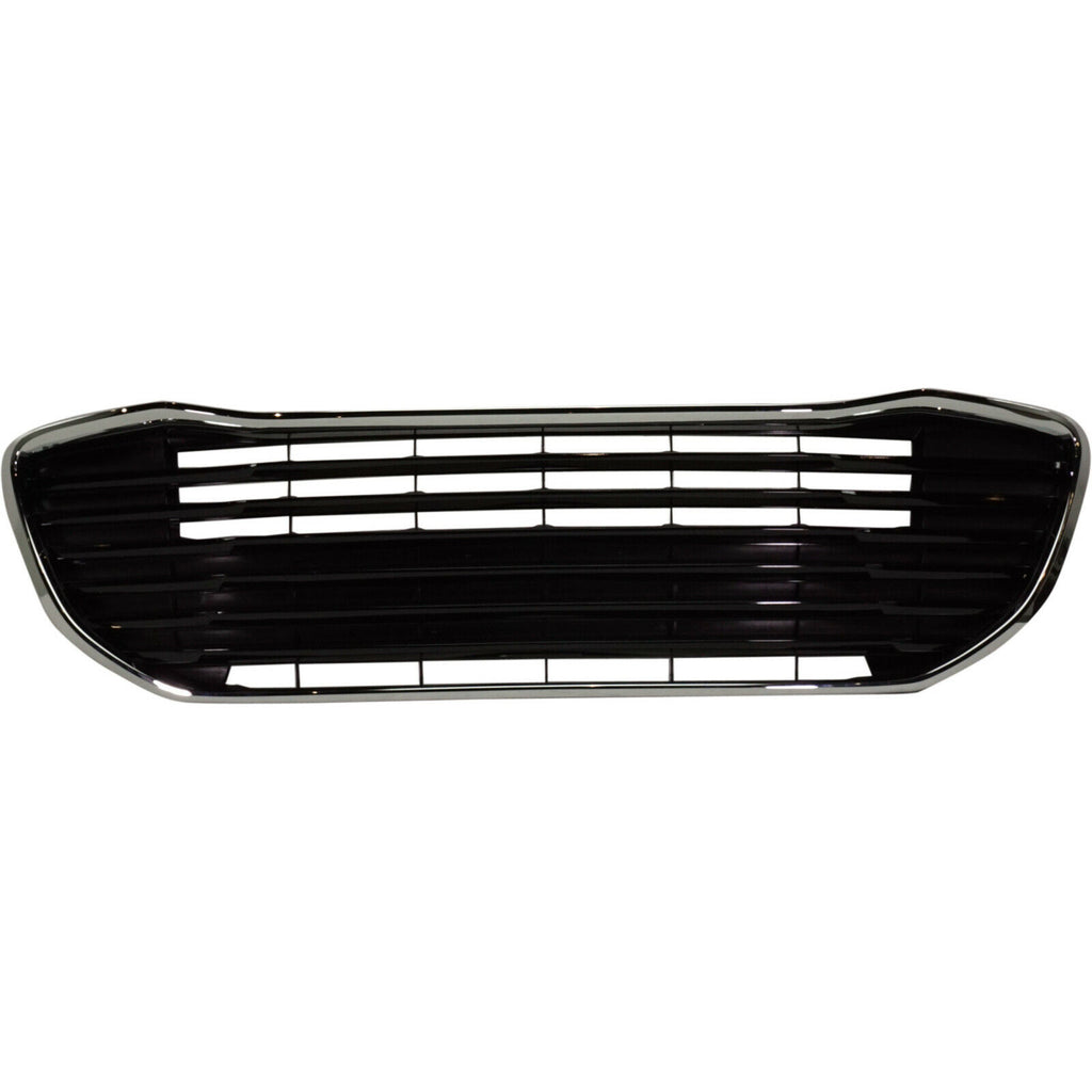 GRILLE LOWER FR PTD GLOSS BLACK W/ CHROME OUTER MOLDING W/O SENSOR