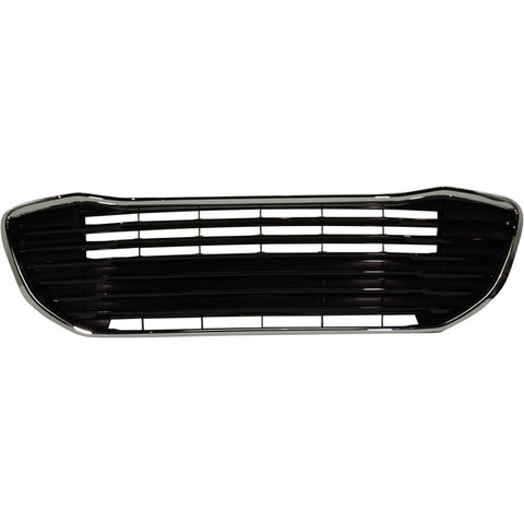 GRILLE LOWER FR PTD GLOSS BLACK W/ CHROME OUTER MOLDING W/O SENSOR