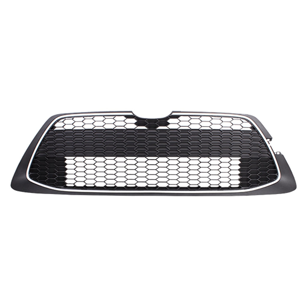 GRILLE LOWER FR TEXTURED BLACK W/PTD SILVER MOLDING/TOW HOOK XLE
