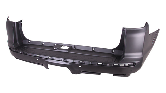BUMPER RR PRIMED W/TOP PAD/SENSOR/GROOVE FOR MOLDING STRIP / 2014 UP LTD/NIGHTSHADE/TRD SPRTS/2010-13 SR5 W/CHROME CAPA