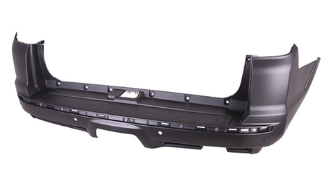 BUMPER RR PRIMED W/TOP PAD/SENSOR/GROOVE FOR MOLDING STRIP / 2014 UP LTD/NIGHTSHADE/TRD SPRTS/2010-13 SR5 W/CHROME