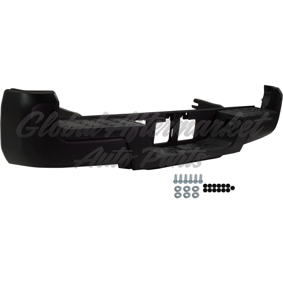 BUMPER RR ASSY W/O TOWING HOOK W/SENSOR HOLE BLACK