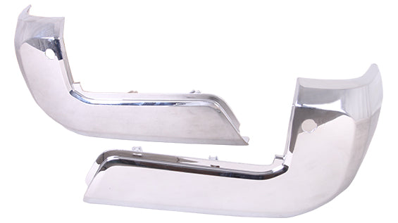 BUMPER END RR LH W/HOLE CHROME