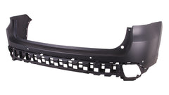 BUMPER RR UPPER PRIMED W/SENSOR USE W/CHROME REFLECTOR LIGHT TRIM CAPA